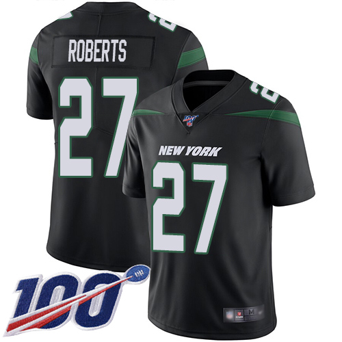 New York Jets Limited Black Men Darryl Roberts Alternate Jersey NFL Football #27 100th Season Vapor Untouchable